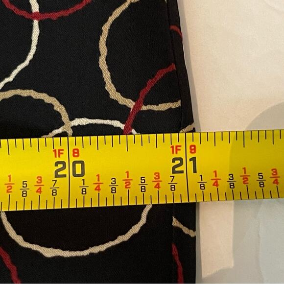 Talbots Sheer Black Circle Print Silk Office Date Feminine Ruffle Skirt Size 12 - Picture 11 of 12